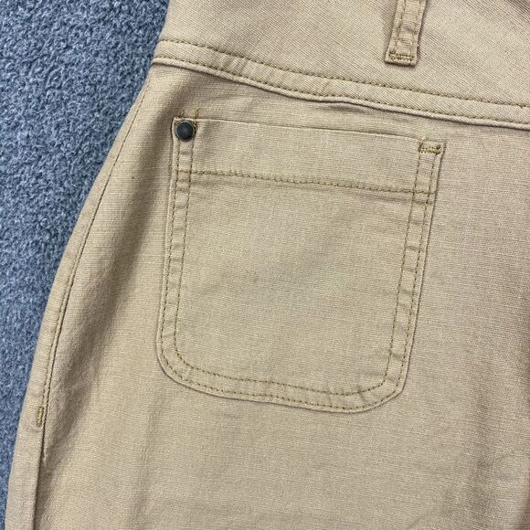 Flamingo Pants Womens Medium Tan Khaki Wide Leg Crop Mid Rise - Picture 4 of 16